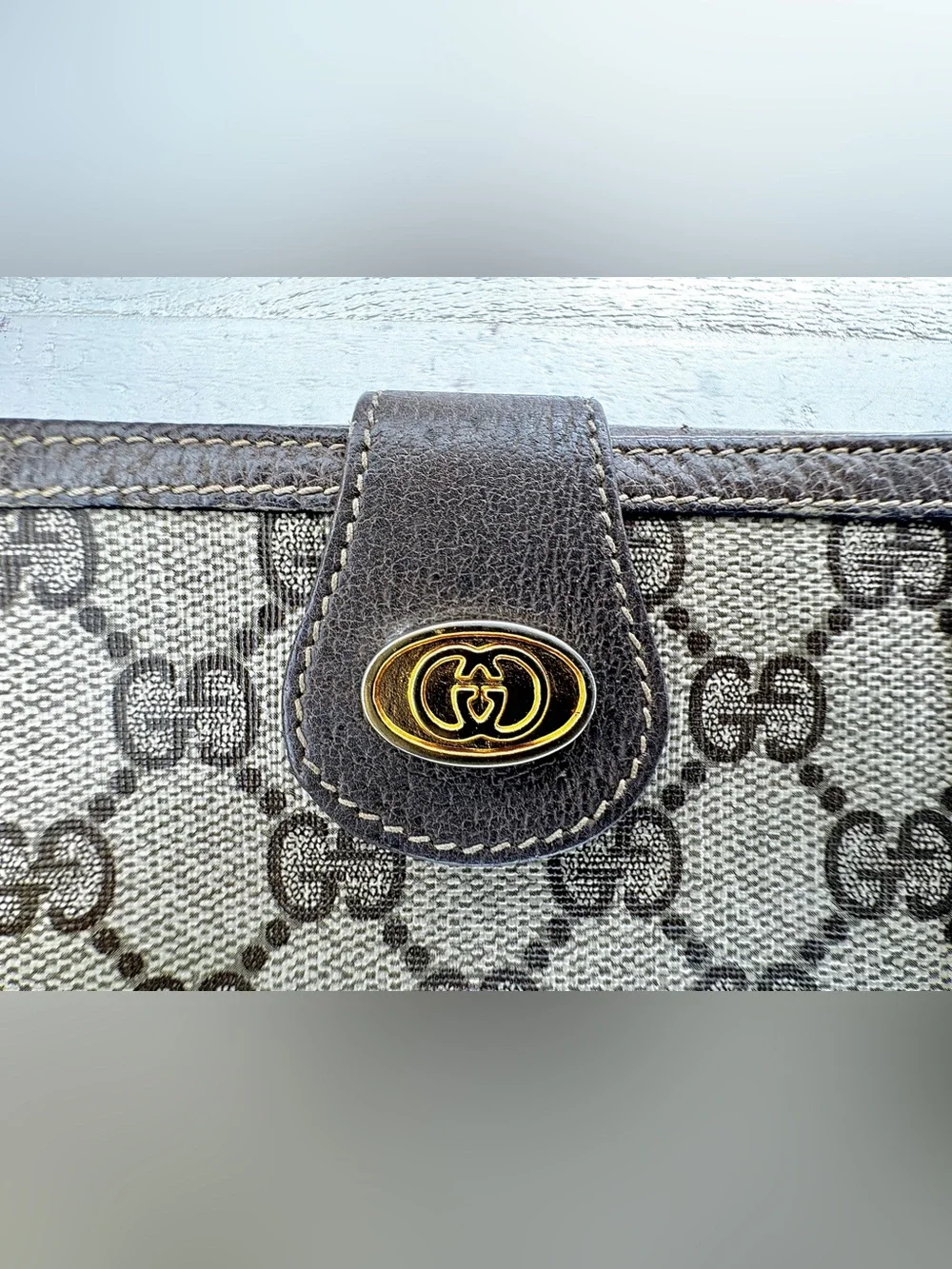 Gucci Vintage GG Supreme French Wallet / Compact Bifold Wallet Made in Italy - Picture 8 of 13